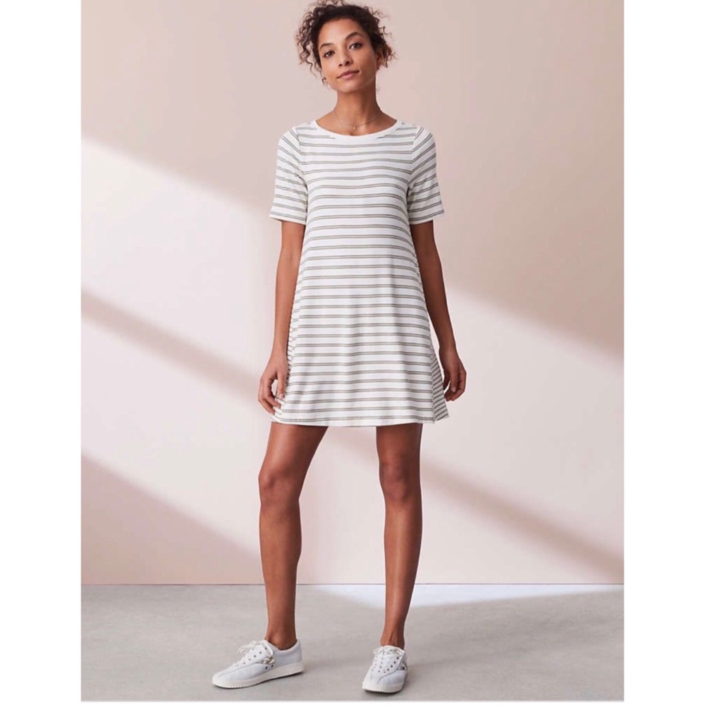 Lou & Grey striped signaturesoft tee dress ☀️